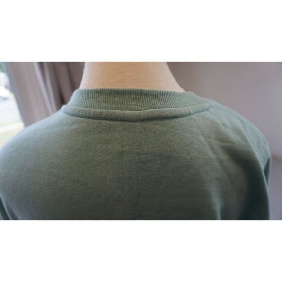 Old Navy Turquoise “Good Vibes” Loose Crew-Neck Cropped Sweatshirt - XS | NWT - Picture 13 of 15